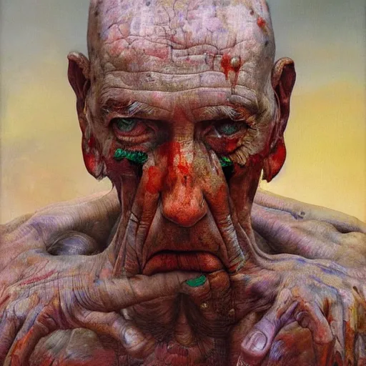 Prompt: high quality high detail painting by lucian freud and beksinski, hd, boxer