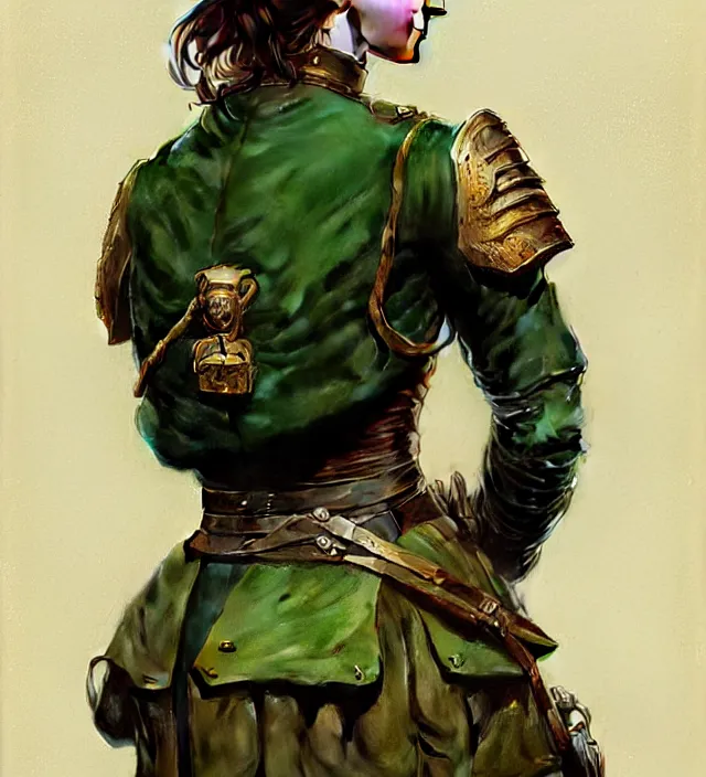 Prompt: portrait of an italian woman wearing a green traditional nineteenth century military jacket, metal shoulder pauldrons, intricate, highly detailed, digital painting, artstation, concept art, sharp focus, cinematic lighting, illustration, art by artgerm and greg rutkowski, alphonse mucha, cgsociety