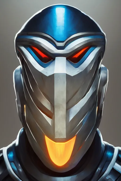 Image similar to epic mask helmet robot ninja portrait stylized as fornite style game design fanart by concept artist gervasio canda, behance hd by jesper ejsing, by rhads, makoto shinkai and lois van baarle, ilya kuvshinov, rossdraws global illumination radiating a glowing aura global illumination ray tracing hdr render in unreal engine 5