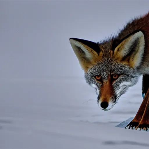 Image similar to wild fox , wildlife photography by Paul Nicklen, perfect lighting