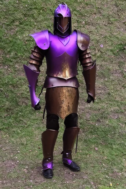 Image similar to purple knight armor with brown horns