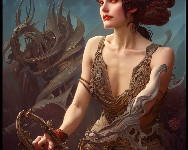 Image similar to photography of gerald brom, deep focus, d & d, fantasy, intricate, elegant, highly detailed, digital painting, artstation, concept art, matte, sharp focus, illustration, hearthstone, art by artgerm and greg rutkowski and alphonse mucha