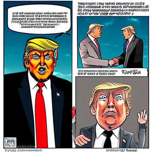 Image similar to comic of Donald Trump by Ben Garrison