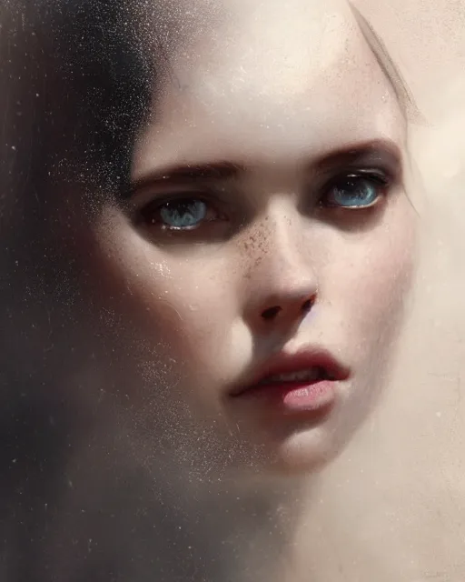 Prompt: close up of olivia, 3 d animation, black hair, freckles, pale skin, photo by greg rutkowski, risque fashion, female beauty, intricate detail, elegance, sharp shapes, soft lighting, masterpiece