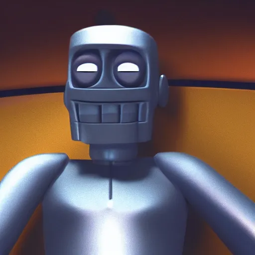 Image similar to bender in a pulp fiction movie scene, 8k, octane, details,