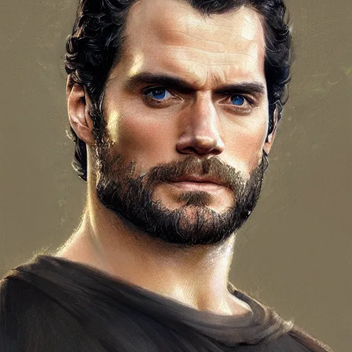 Image similar to henry cavill, closeup portrait art by donato giancola and greg rutkowski, realistic face, digital art, trending on artstation, symmetry!!