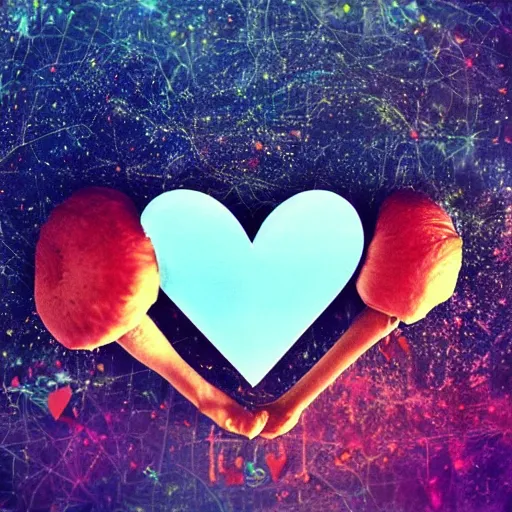 Image similar to double exposure of love, symbols of live, explosion, love is the most relevant theme, love is infinity, love is begin of all, 8 k resolution, artistic mode, artistic, trending on instagram, long exposure, love art, serious, fantasy and dreams vibes, mushrooms style and macro style, spawn