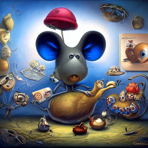 Prompt: surrealism by Greg Craola Simkins , masterpiece