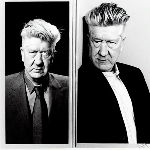 Prompt: david lynch in the midst of an existential crisis, from twin peaks, from black velvet