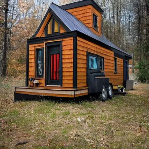 Image similar to Gothic tiny home.