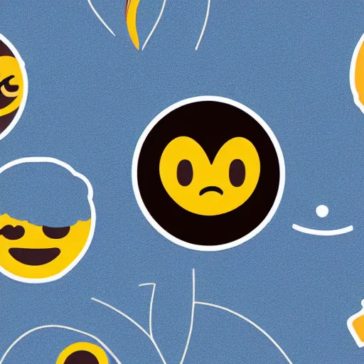 Prompt: Powerful and strange emojis from the future