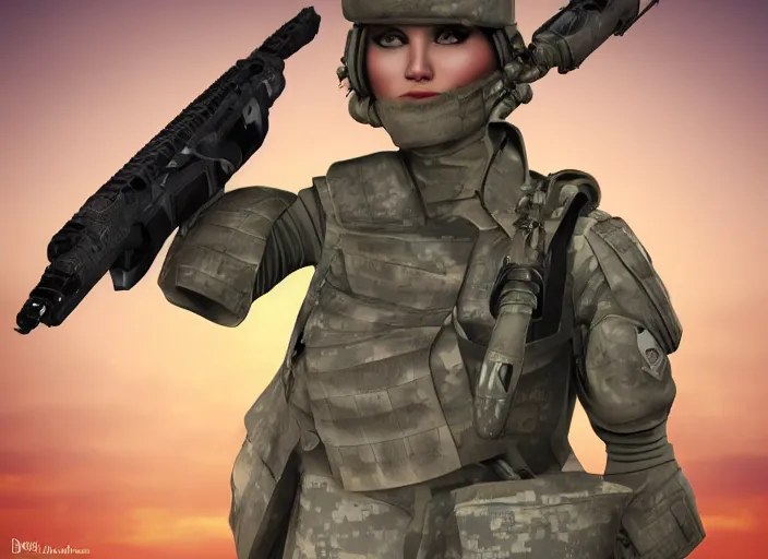 Prompt: scary futuristic female soldier, tactical assault