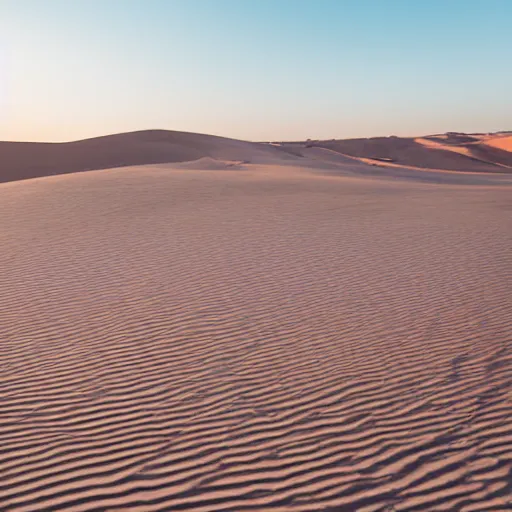Prompt: waves of sand in the desert