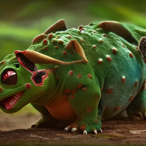 Image similar to national geographic professional photo of venusaur, award winning