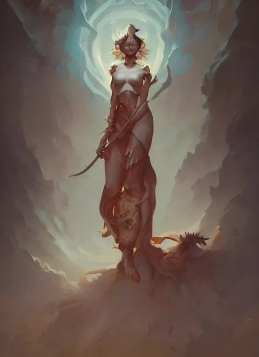 Prompt: god, illustration by peter mohrbacher, artstation