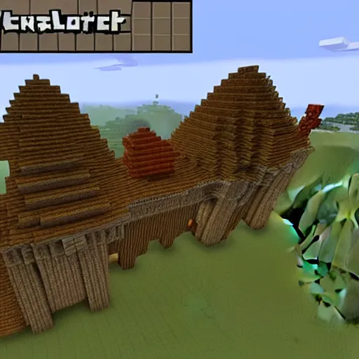 Prompt: minecraft castle