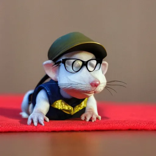 Prompt: stuart little action figure, high quality photo