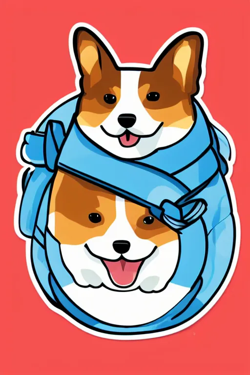 Prompt: Portrait of a corgi as a sumo wrestler, sticker, colorful, illustration, highly detailed, simple, smooth and clean vector curves, no jagged lines, vector art, smooth