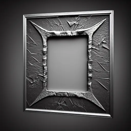 Image similar to surreal liquid metal picture frame, ultra rendered extreme realism and detail, 8 k, highly detailed, realistic, pbr, unreal engine 5, cinematic, cryengine, octane render