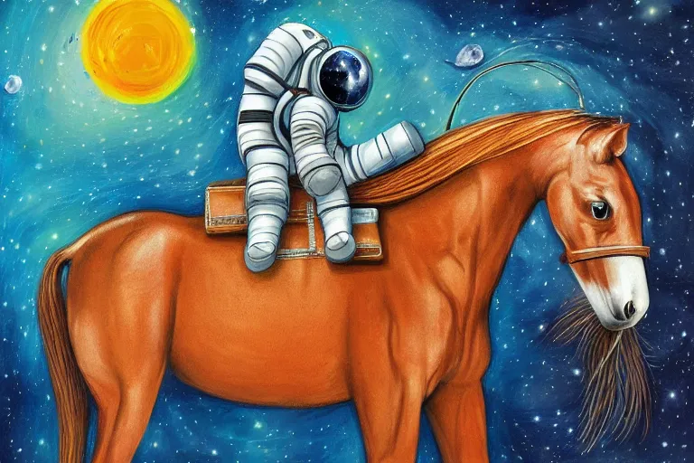 Image similar to horse lying on astronaut, arstation