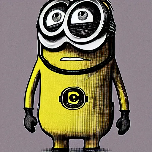 Prompt: A highly detailed anatomy of a minion