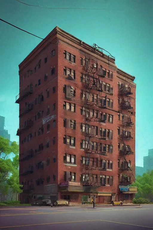 Prompt: (((((a ramshackle manhattan brick brownstone deep in the forest))))) by Beeple!!!!!!!!!!!!!!!!!!!!!!!!!!!