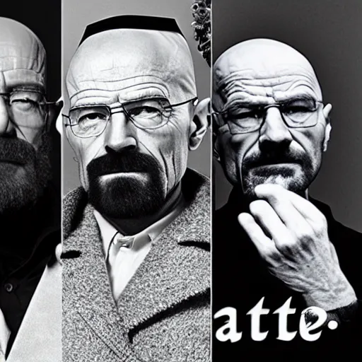 Image similar to walter white meets walter לבן, his jewish version