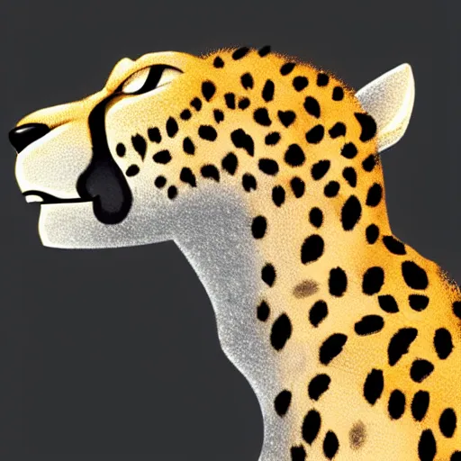 Image similar to Humanoid Cheetah, Animal face, D&D, Tabaxi, Plain Monk-like robe attire, fantasy setting, character concept art, atmospheric