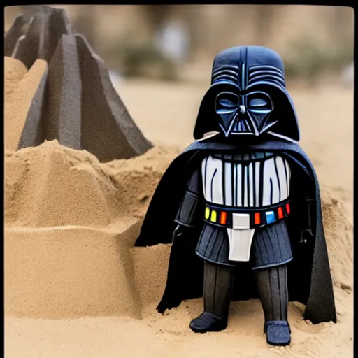 Image similar to sandcastle vader