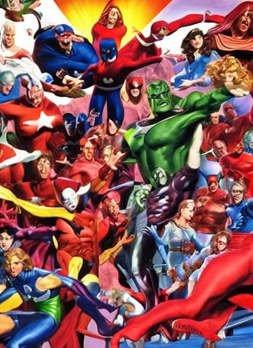 Image similar to art by alex ross