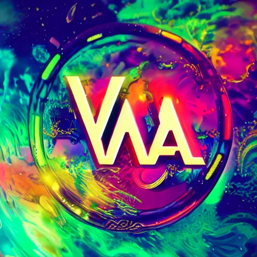 Image similar to a and w vaporwave logo, colorful, digital art, cosmic, 3 d high definition, trending on art station, photorealistic, high resolution, 8 k, octane, hyper detailed, insane details, intricate, elite, ornate, elegant trend, highly detailed and intricate, sharp focus, photography, unreal engine