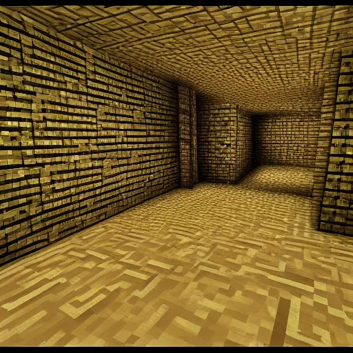 Image similar to silent hill, minecraft