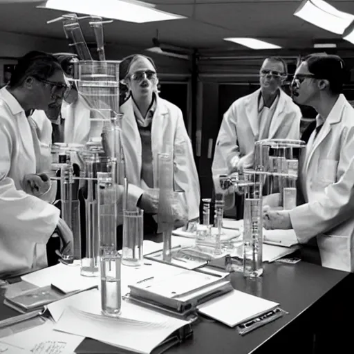 Image similar to scientists in a laboratory using test tubes