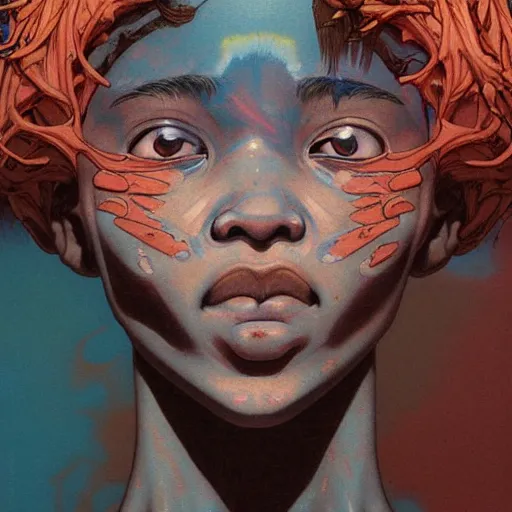 Image similar to citizen portrait soft light painted by james jean and katsuhiro otomo and erik jones, inspired by zimbabwean akira anime, smooth face feature, intricate oil painting, high detail illustration, sharp high detail, manga and anime 1 9 9 9