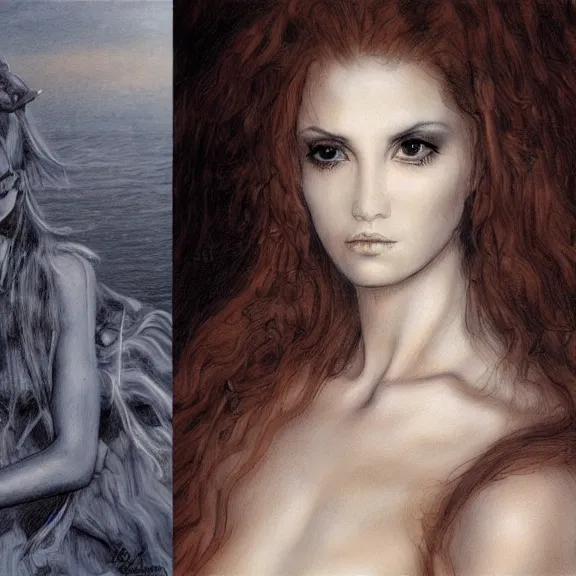 Image similar to a highly detailed portrait in the style of john currin and in the style of luis royo.