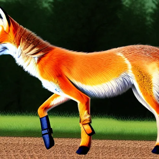 Image similar to Half-horse half-fox, species fusion, selective breeding