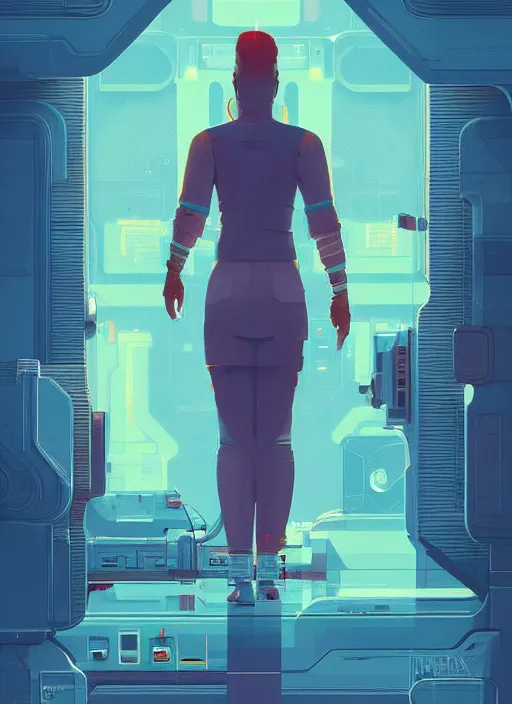 Image similar to poster art by james gilleard, cgsociety, retrofuturismr