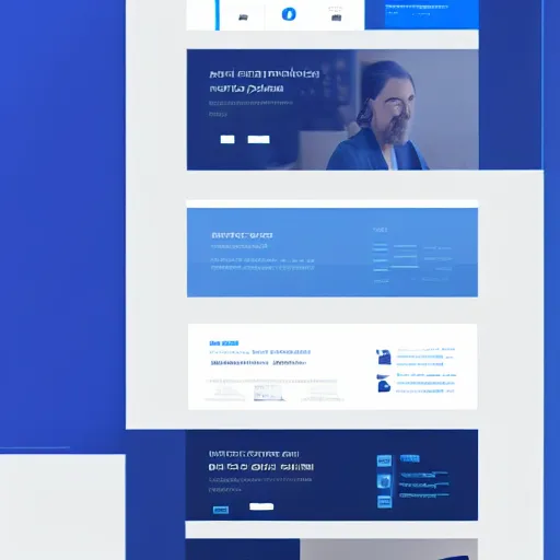 Image similar to ui design of a saas website, minimal design, blue color scheme, 4 k