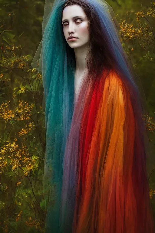 Image similar to portrait photography of a female by monia merlo, colorful.