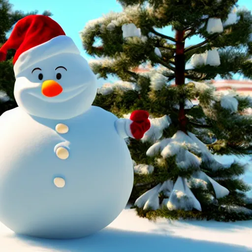 Image similar to Frosty the snowman, RTX, cinematic, 8k, hyper realistic