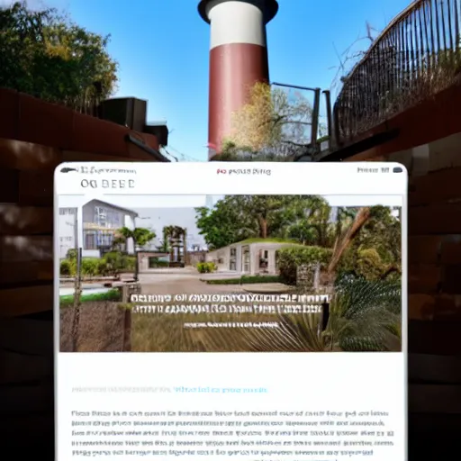 Prompt: AirBNB listing for the WB Watertower, website screenshot