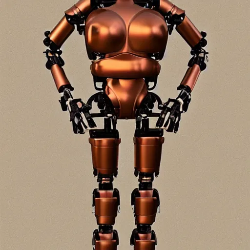 Prompt: ancient womanized humanoid robot, photorealistic