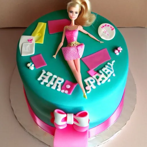 Image similar to birthday cake of barbie veterinary