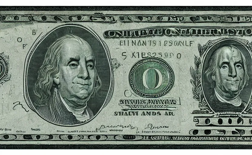 Image similar to rectangular photograph of one hundred dollar u. s. currency note featuring franklin