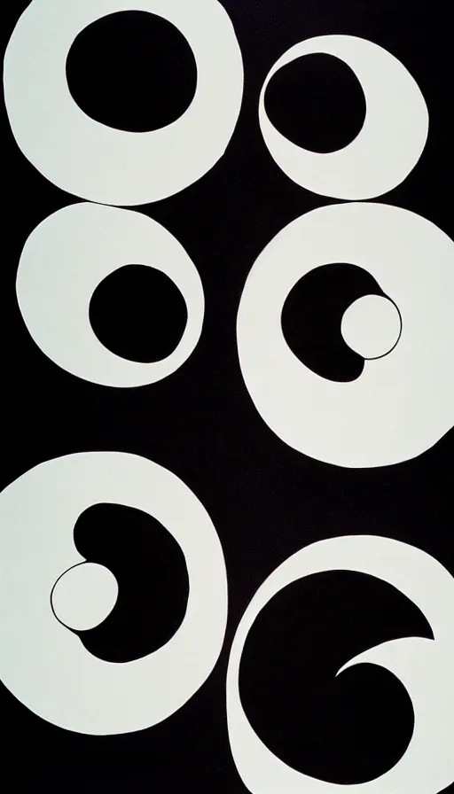 Image similar to Abstract representation of ying Yang concept, by Zeng Fanzhi