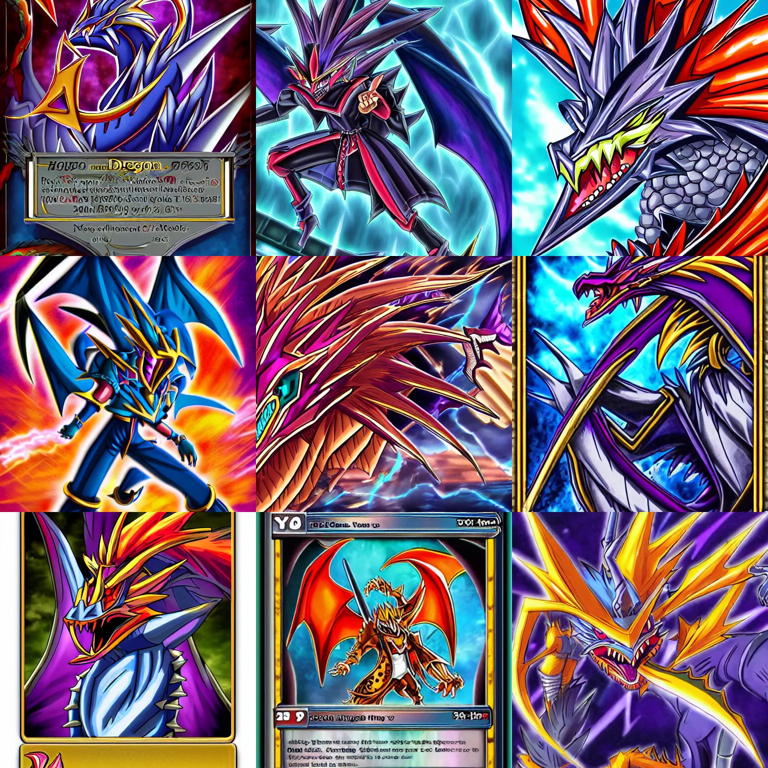 Prompt: yugioh card, dragon, detailed high resolution illustration