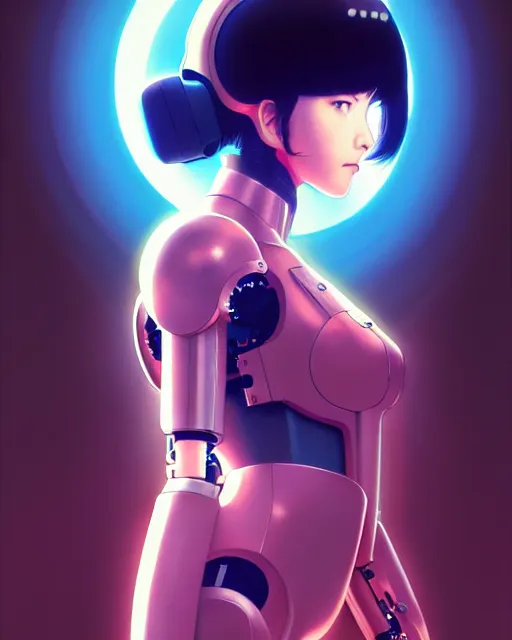 Image similar to girl wearing robotic suit, very anime, fine - face, audrey plaza, realistic shaded perfect face, fine details. anime. realistic shaded lighting poster by ilya kuvshinov katsuhiro otomo ghost - in - the - shell, magali villeneuve, artgerm, jeremy lipkin and michael garmash and rob rey