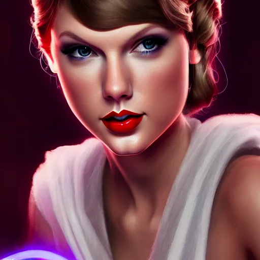 Image similar to Portrait of Taylor Swift as Princess Leia in Star Wars, professional digital painting, smooth, sharp focus, Unreal Engine 5, 8K