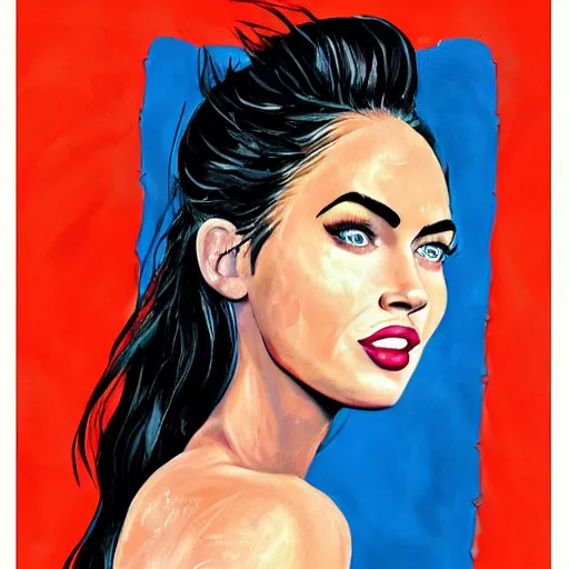 painting of megan fox by dr seuss | horror themed | | Stable Diffusion ...