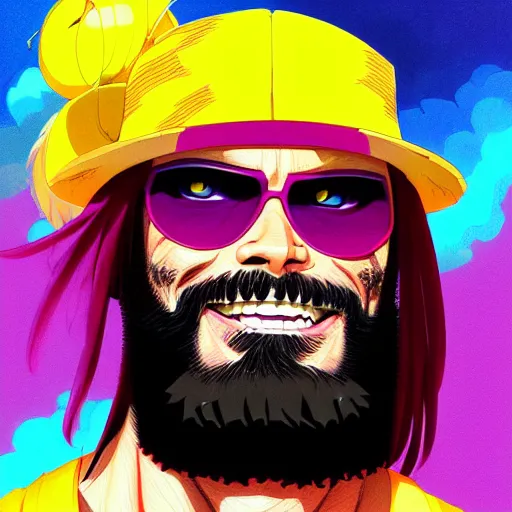 Prompt: macho man randy savage, portrait by shinkai makoto studio ghibli studio key hideaki anno sakimichan stanley artgerm lau rossdraws james jean marc simonetti elegant highly detailed digital painting artstation pixiv